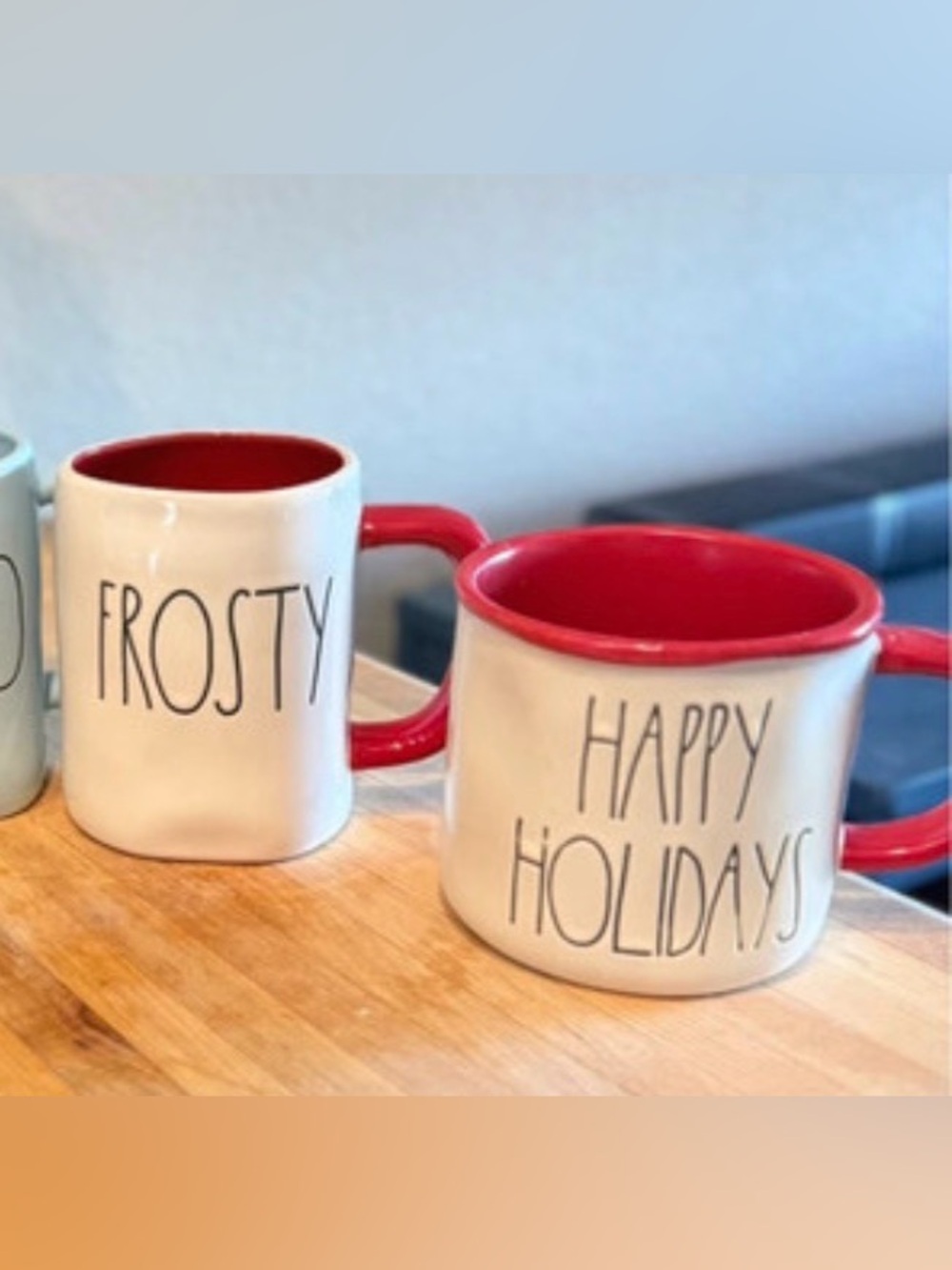 Rae Dunn Ceramic Holiday Mug Set